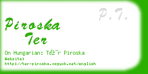 piroska ter business card